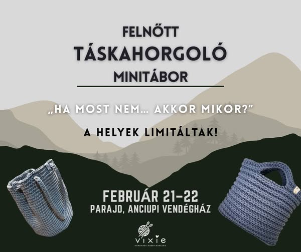 Felnőtt táskahorgoló minitábor