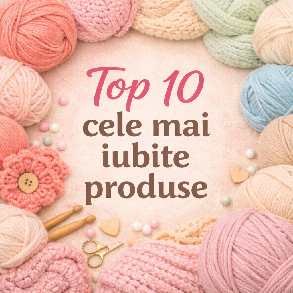 Top 10 produse VixieShop iubite în 2025 pentru croșetat, tricotat și handmade