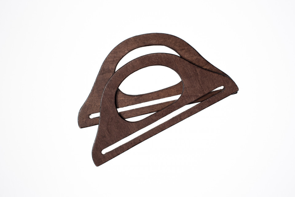 Fa táskafogantyúk - barna