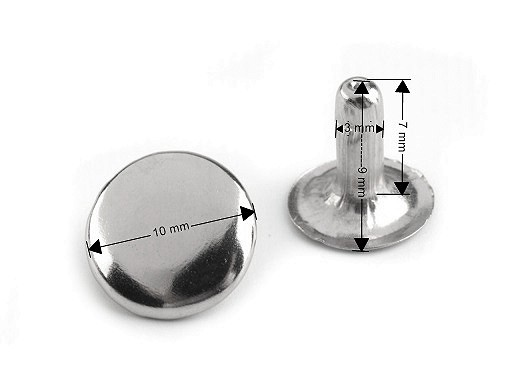 Capse cap plat (nituri), Ø10 mm