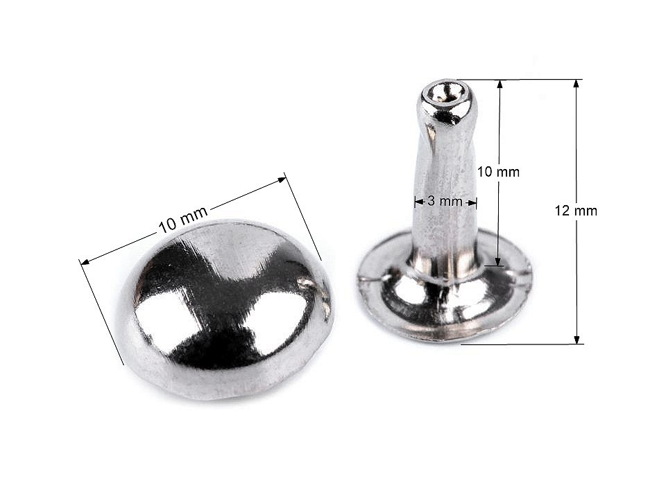 Capse cap rotund (nituri), Ø10 mm