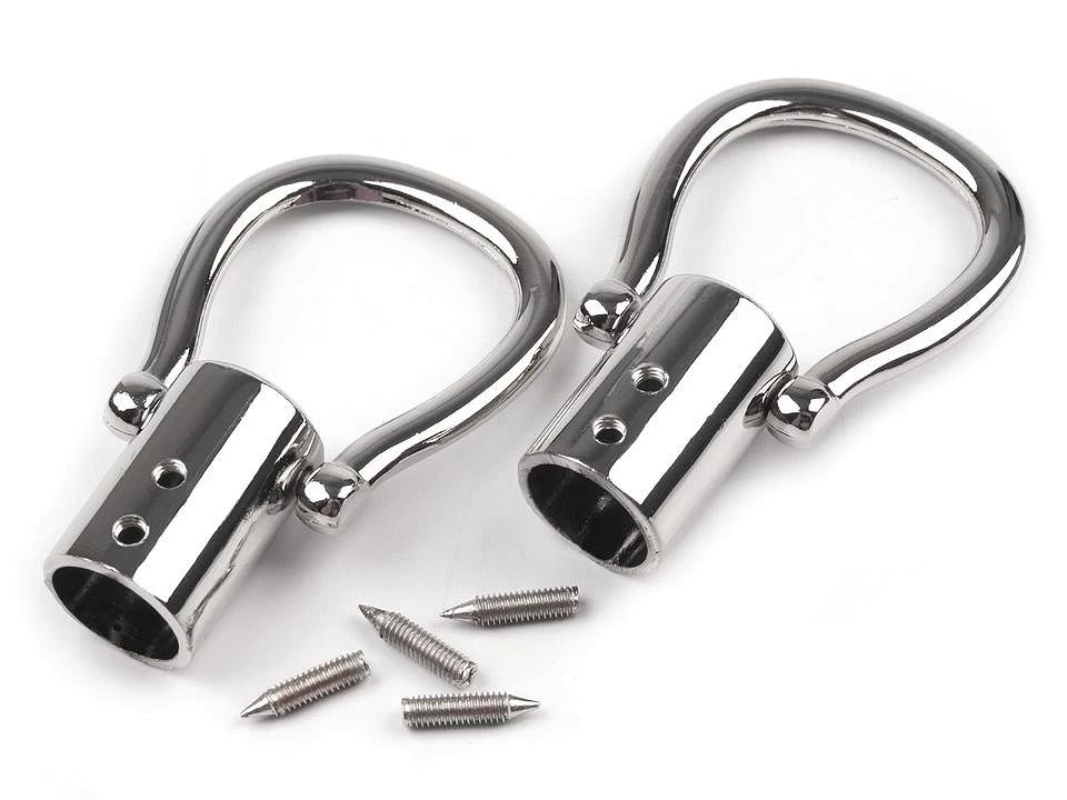 Terminație șnur / mânere genți, diametru 12 mm, 35x60 mm- nichel