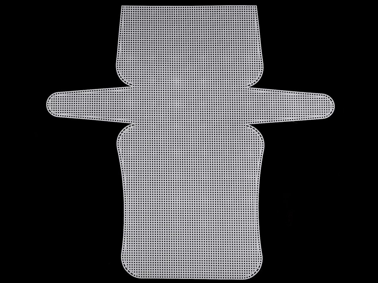 Plasa din plastic broderie / grilă pentru geantă 54x50,5 cm-alb