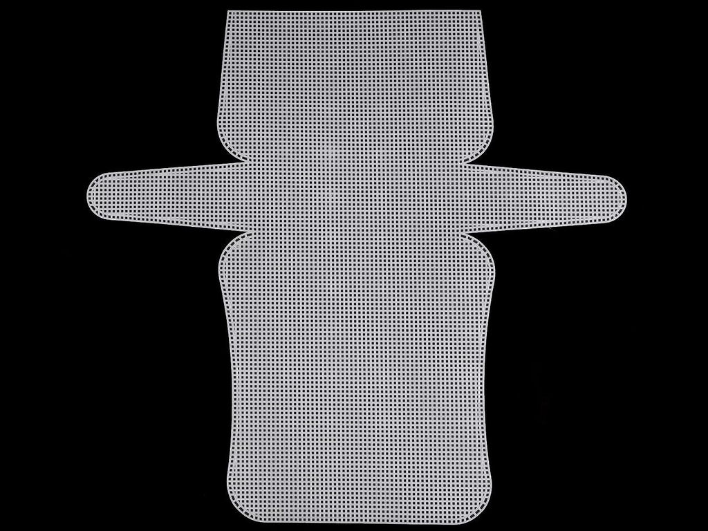 Plasa din plastic broderie, grila pentru geanta, alb, 47, 5x45 cm