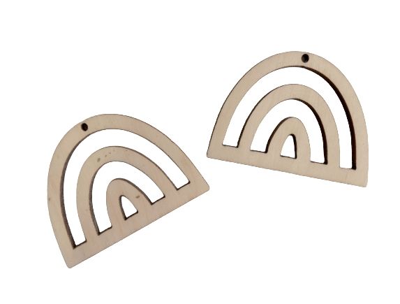 Makraméhoz való fa fülbevaló talpak - 13-as modell