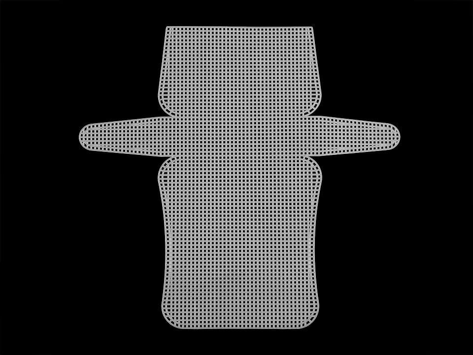 Plasa din plastic broderie, grila pentru geanta, alb, 47, 5x45 cm