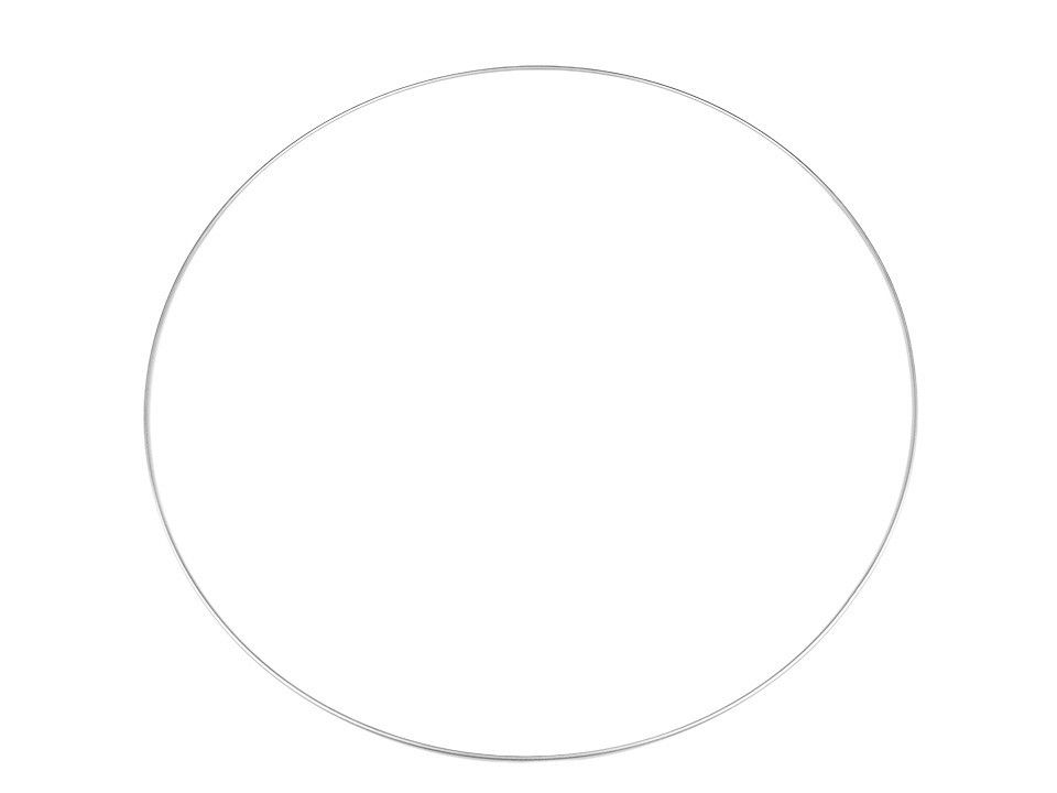 Fém kör/gyűrű álomfogóhoz, 40 cm, fehér