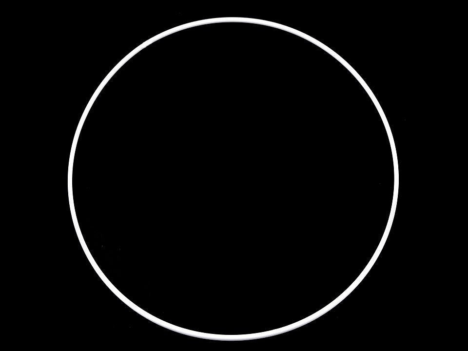 Fém kör/gyűrű álomfogóhoz, 20 cm-es fehér 