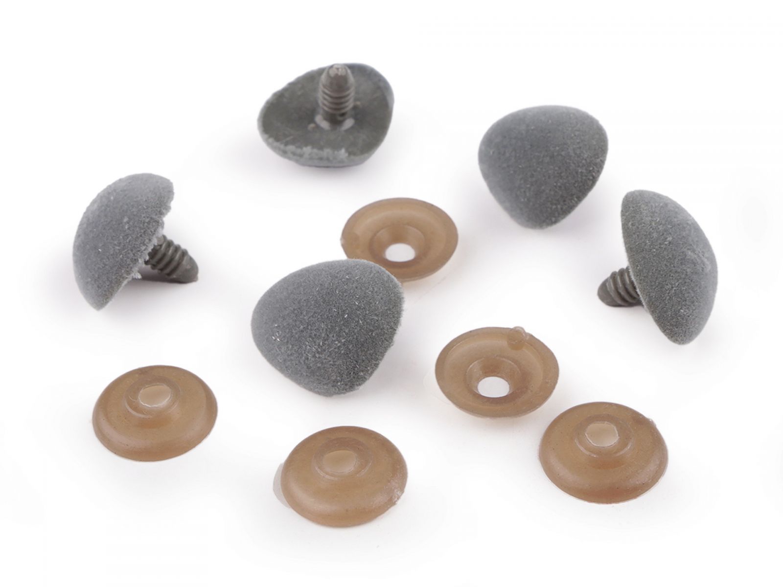 Nas pentru jucării cu dispozitiv de siguranță, 20x25 mm-gri