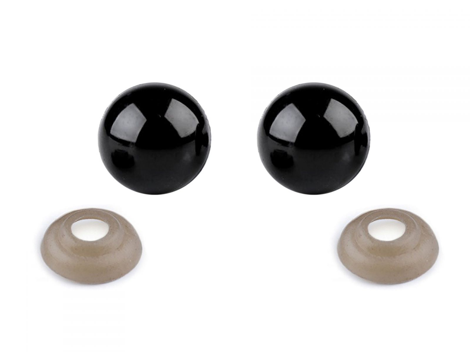 Ochi pentru jucării cu dispozitiv de siguranță, 14 mm, set/ 5 pereche