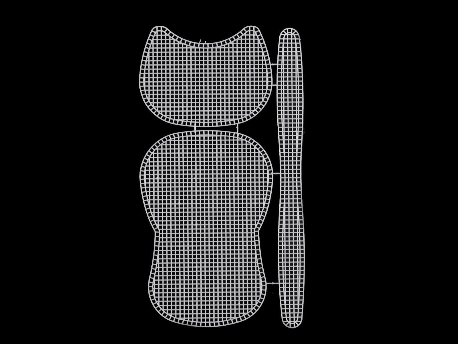 Plasă din plastic / grilă pentru geantă de mână-alb