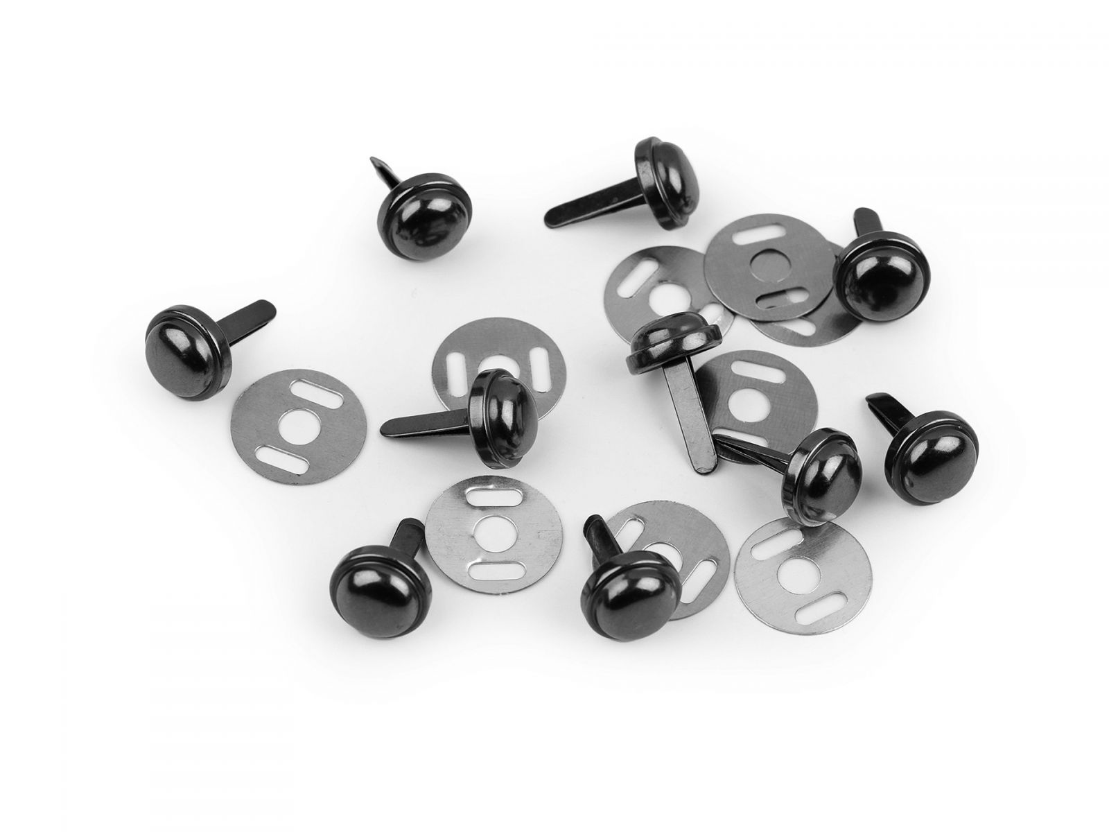 Ţinte metalice / piciorușe metalice genți, Ø10 mm-nichel negru/2 buc