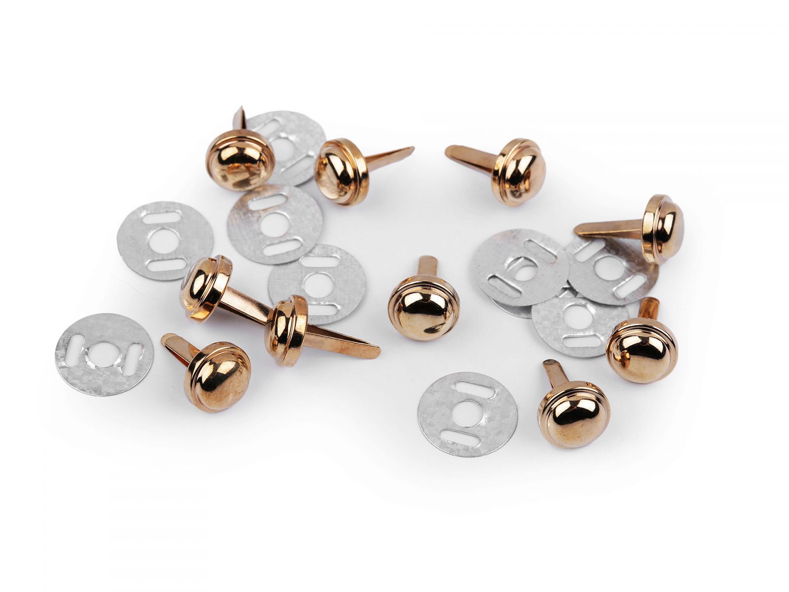 Ţinte metalice / piciorușe metalice genți, Ø10 mm-auriu rose/ 2 buc