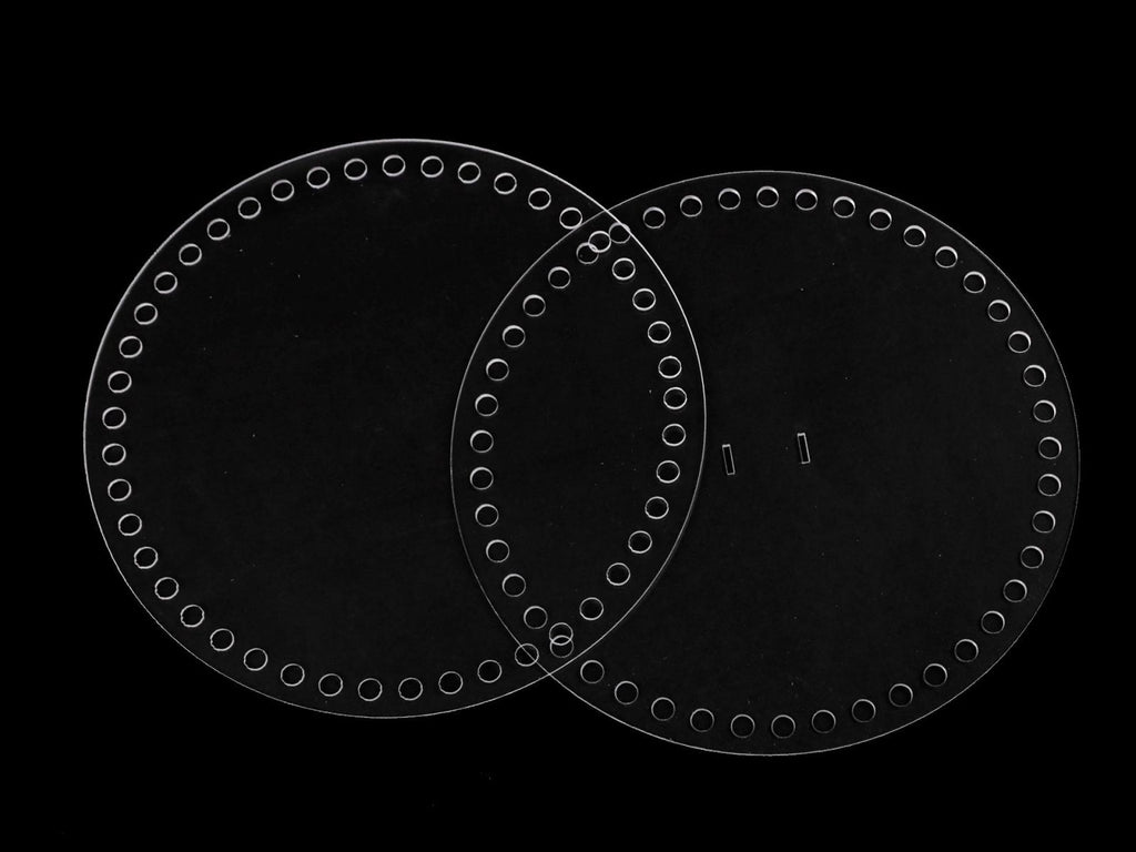 Produs semifabricat pentru confecționat genți de mână Ø18 cm-transparent