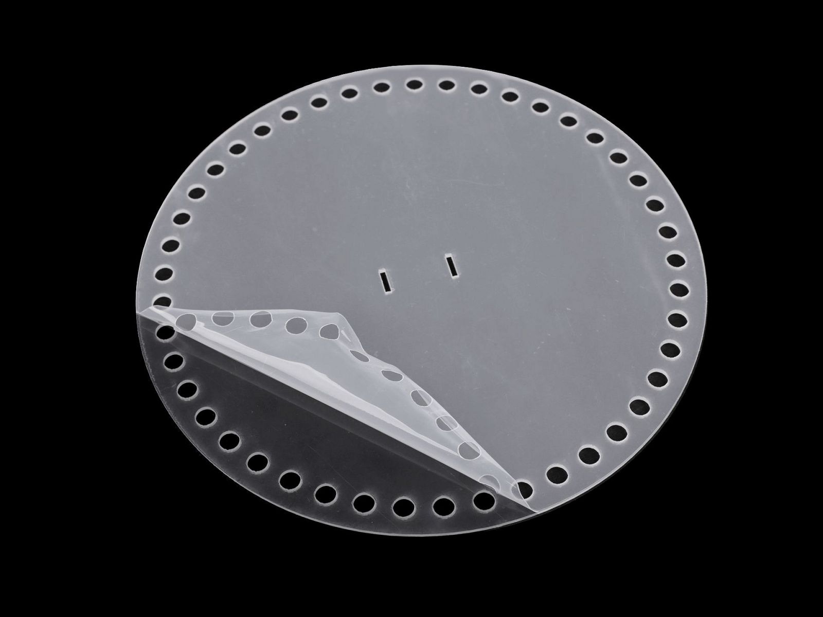 Produs semifabricat pentru confecționat genți de mână Ø18 cm-transparent