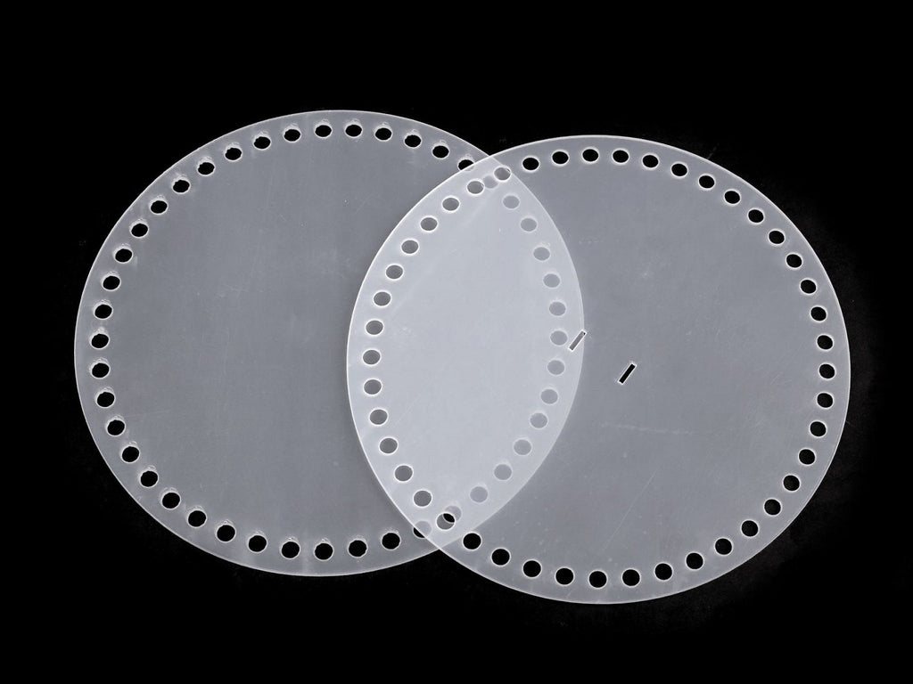 Produs semifabricat pentru confecționat genți de mână Ø18 cm-transparent