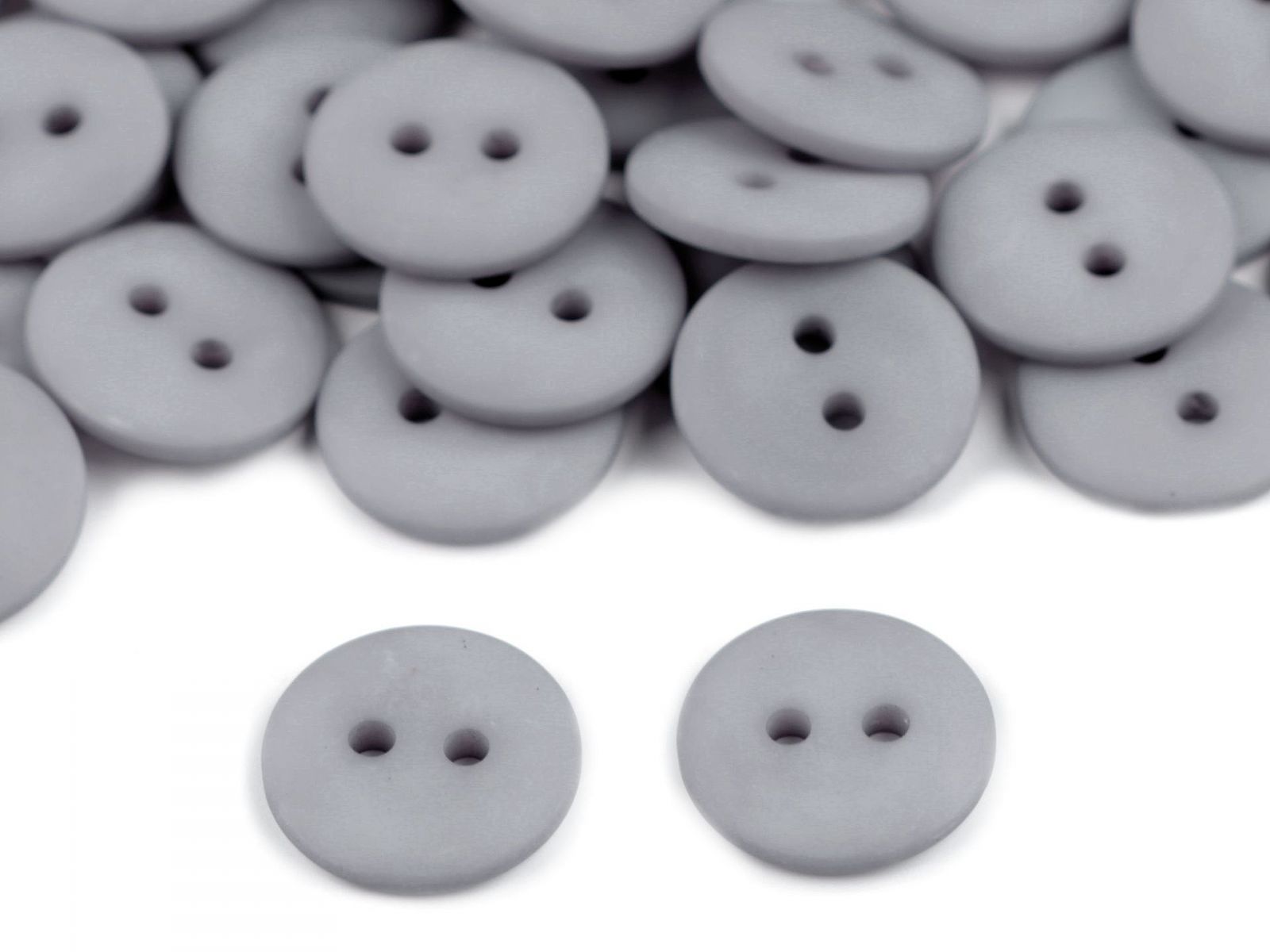 Nasturi plastic, 2 găuri, mărimea 24", gri