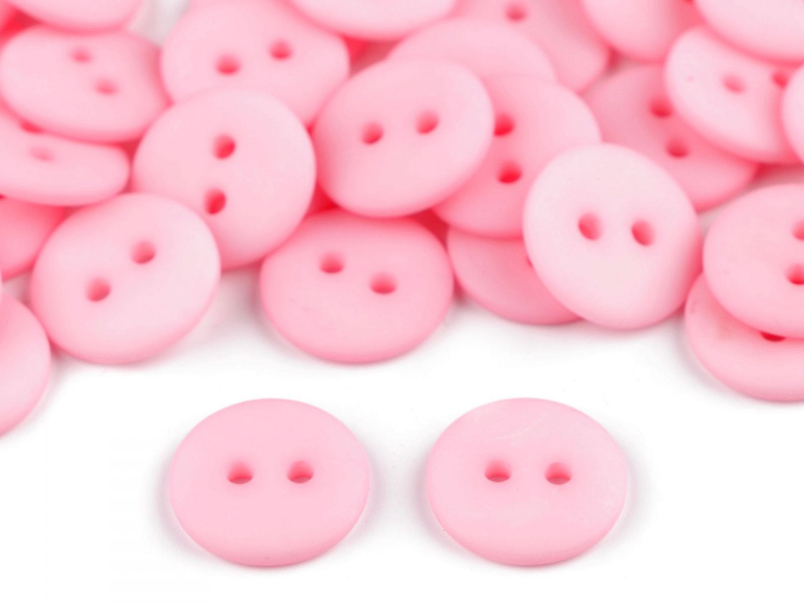 Nasturi plastic, 2 găuri, mărimea 24", roz