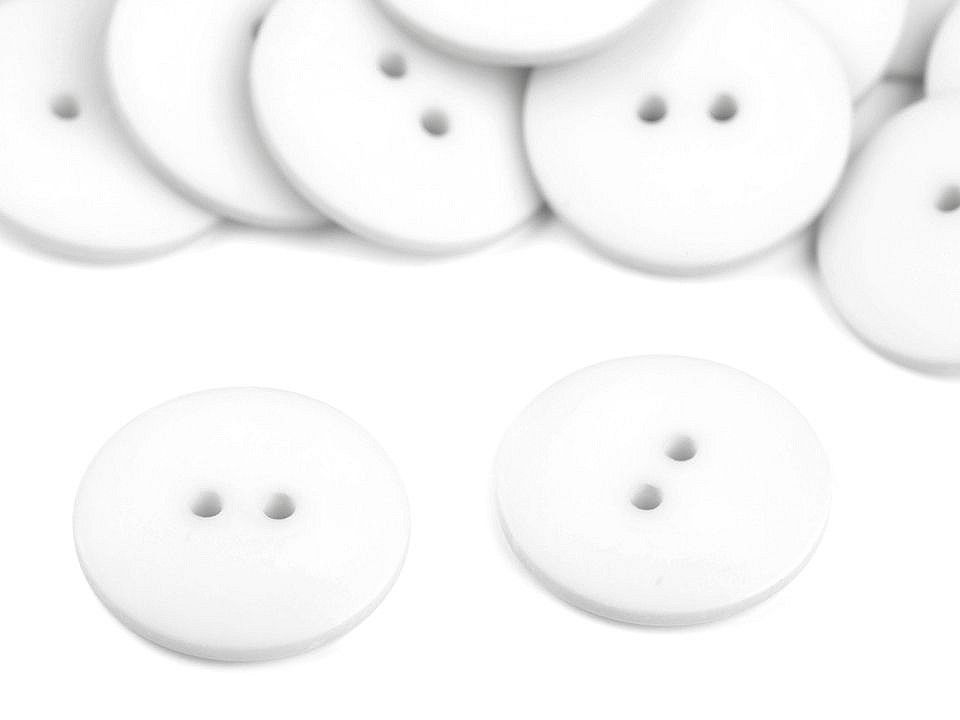Nasturi plastic, 2 găuri, mărimea 36", alb