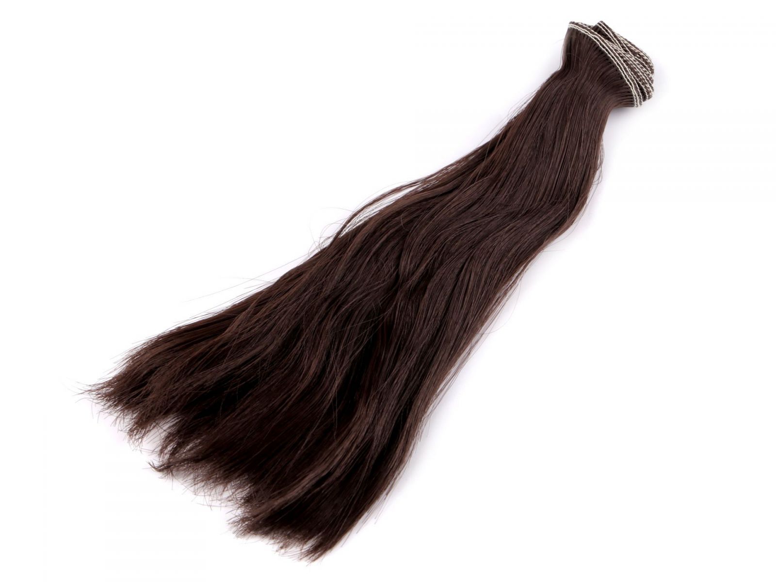 Păr / Perucă pentru păpuși, 20 cm, maro - mediu