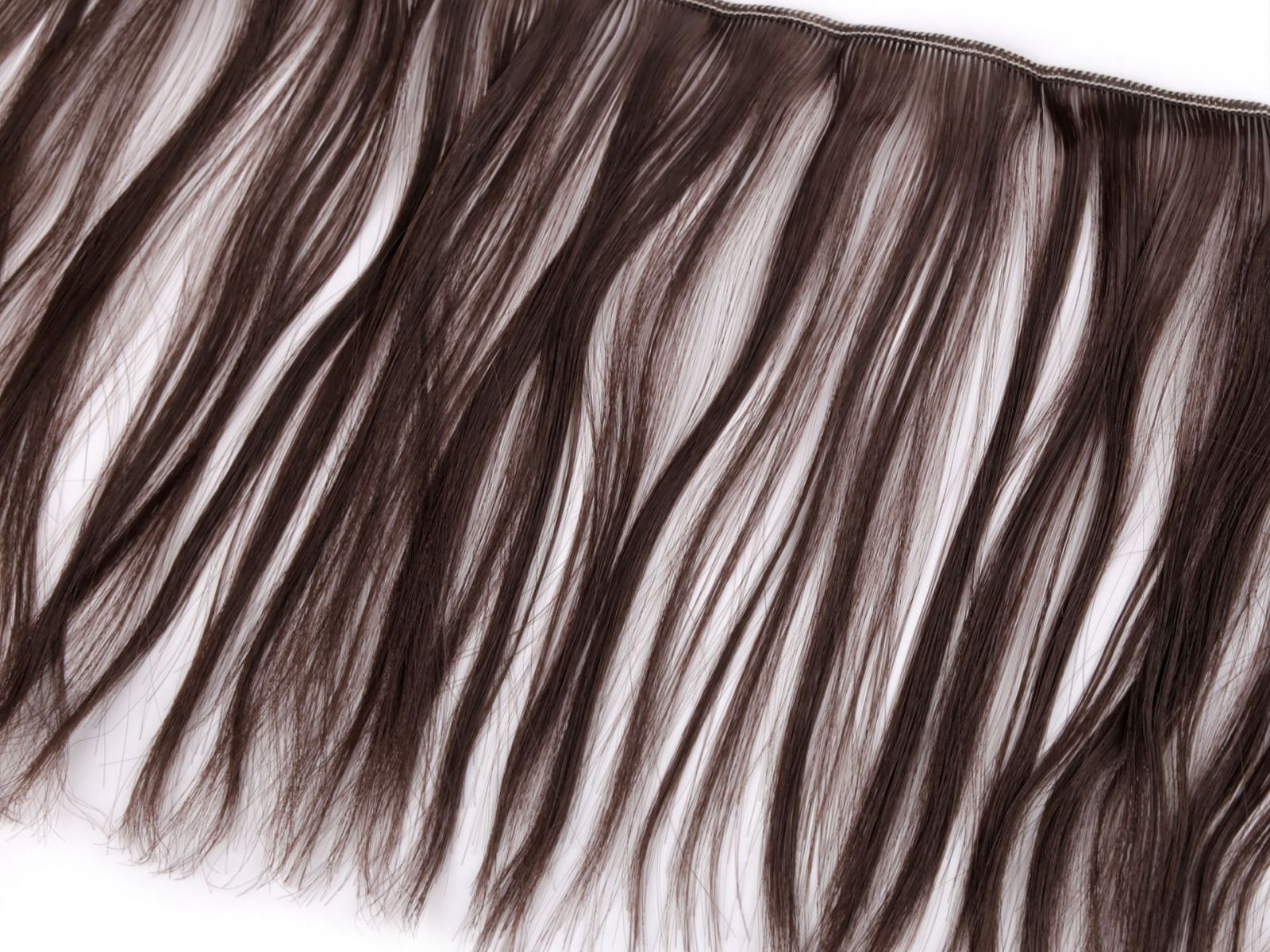 Păr / Perucă pentru păpuși, 20 cm, maro - mediu