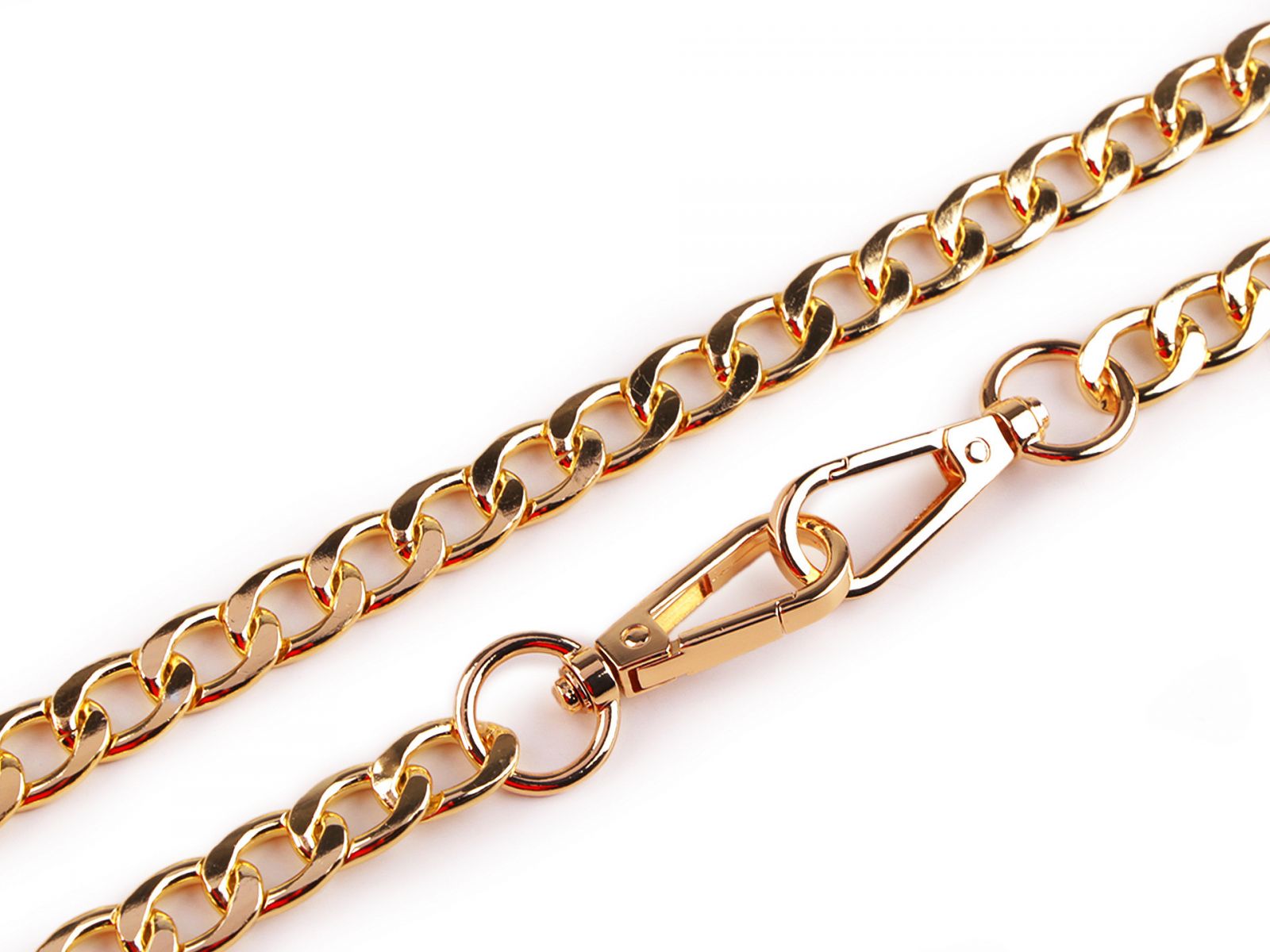 Lant pentru posete si telefoane mobile cu carabina, lungime 114 cm, auriu