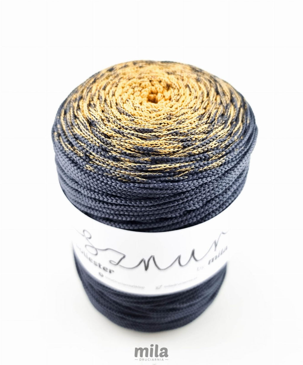 Sznur de poliester OMBRE 3 mm, 300 m. OM02 miere/gri