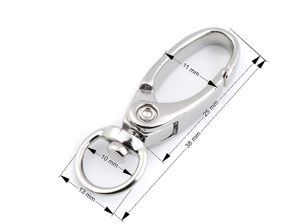 Carabină metalică pivotantă, gaură 10 mm, auriu rose