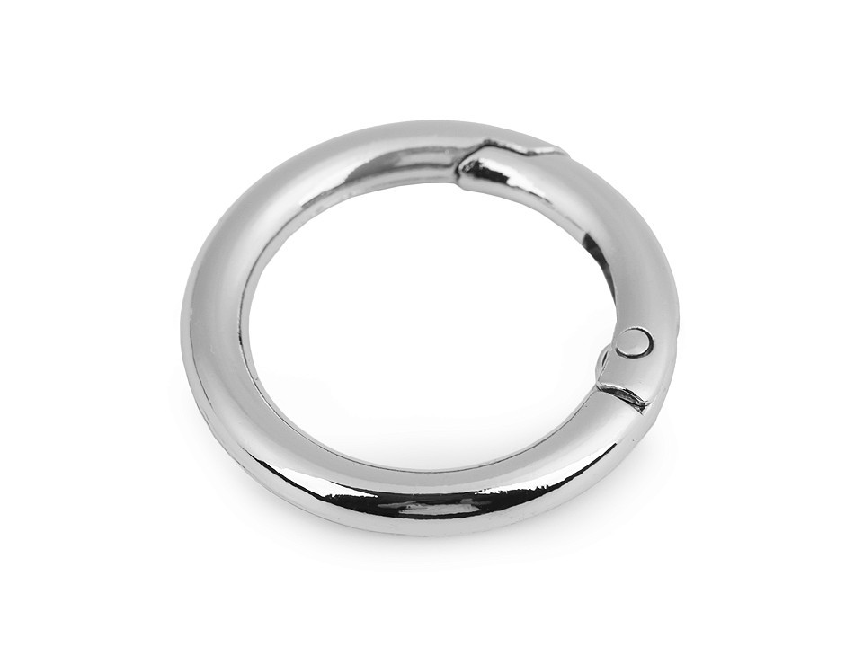 Inel carabină, 25 mm nichel