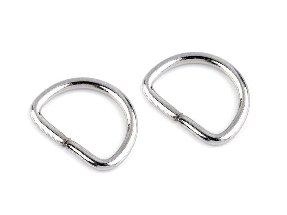 Inel metalic tip D, lățime 20 mm -nichel